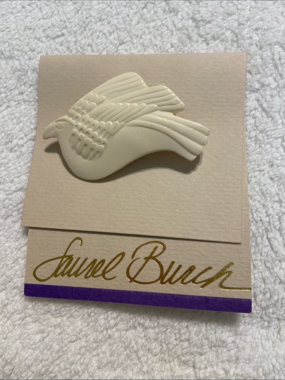 NWT 1986 Vintage Laurel Burch resin Flying Bird Brooch